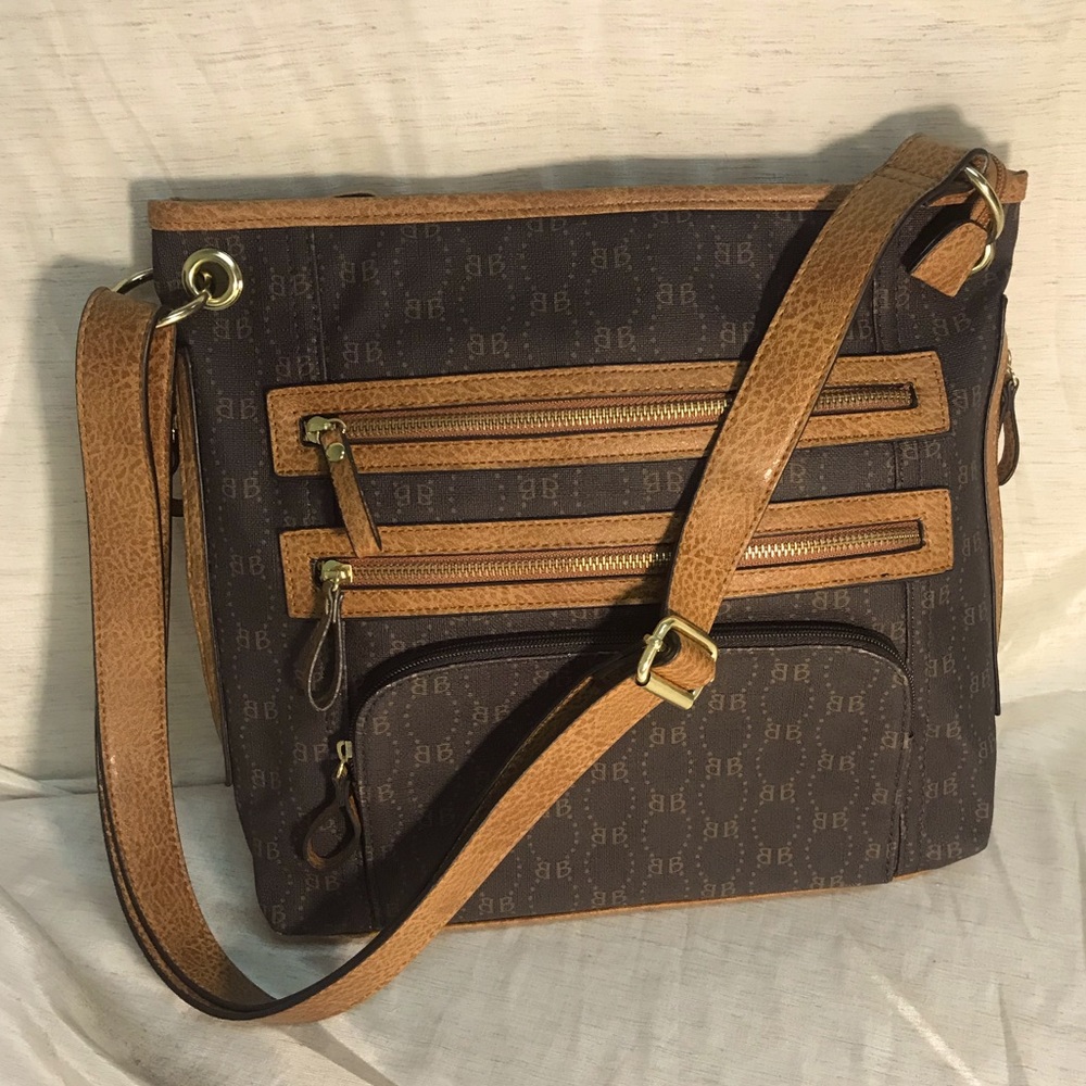 Bueno monogrammed crossbody bag.